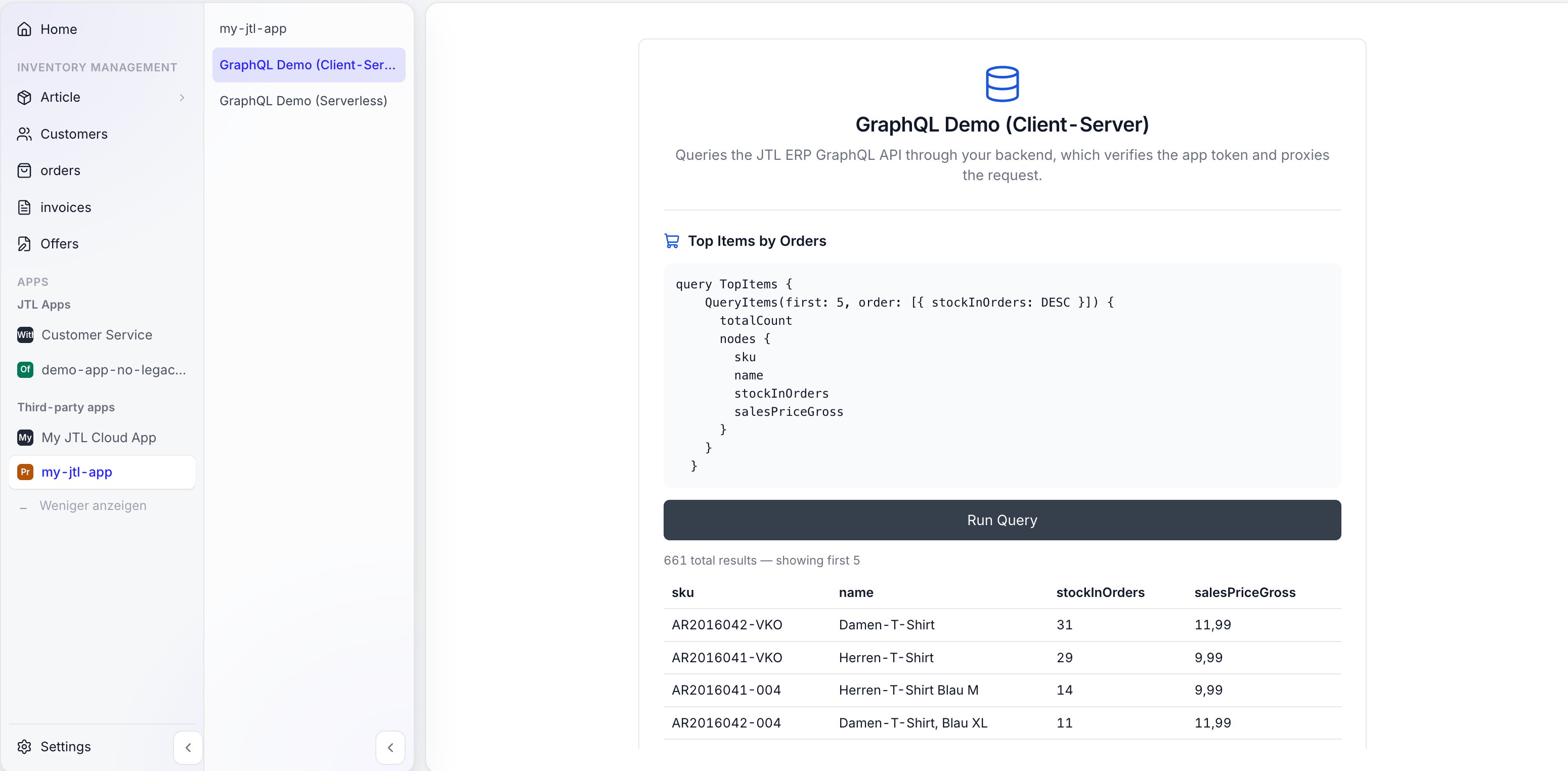 App in ERP From Template