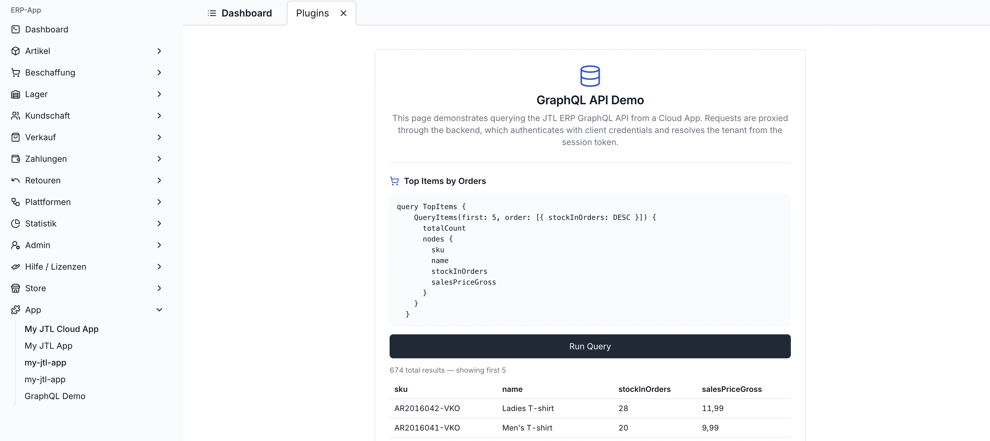 App in ERP From Template