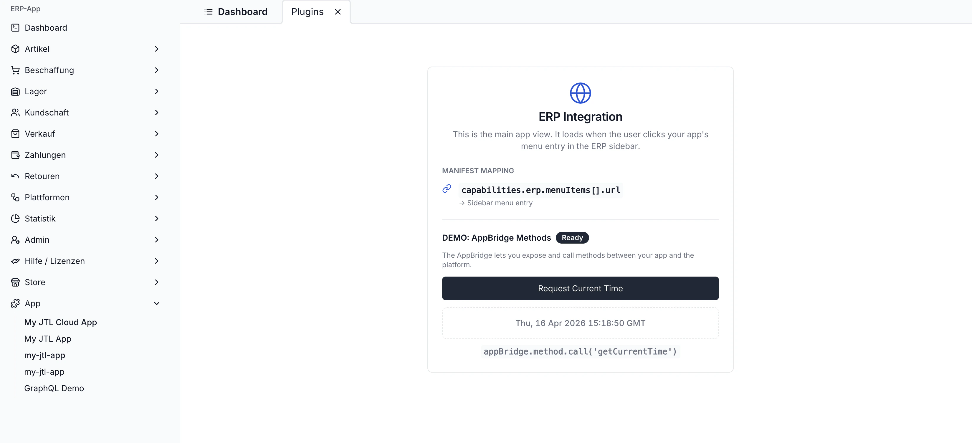 App in ERP From Template