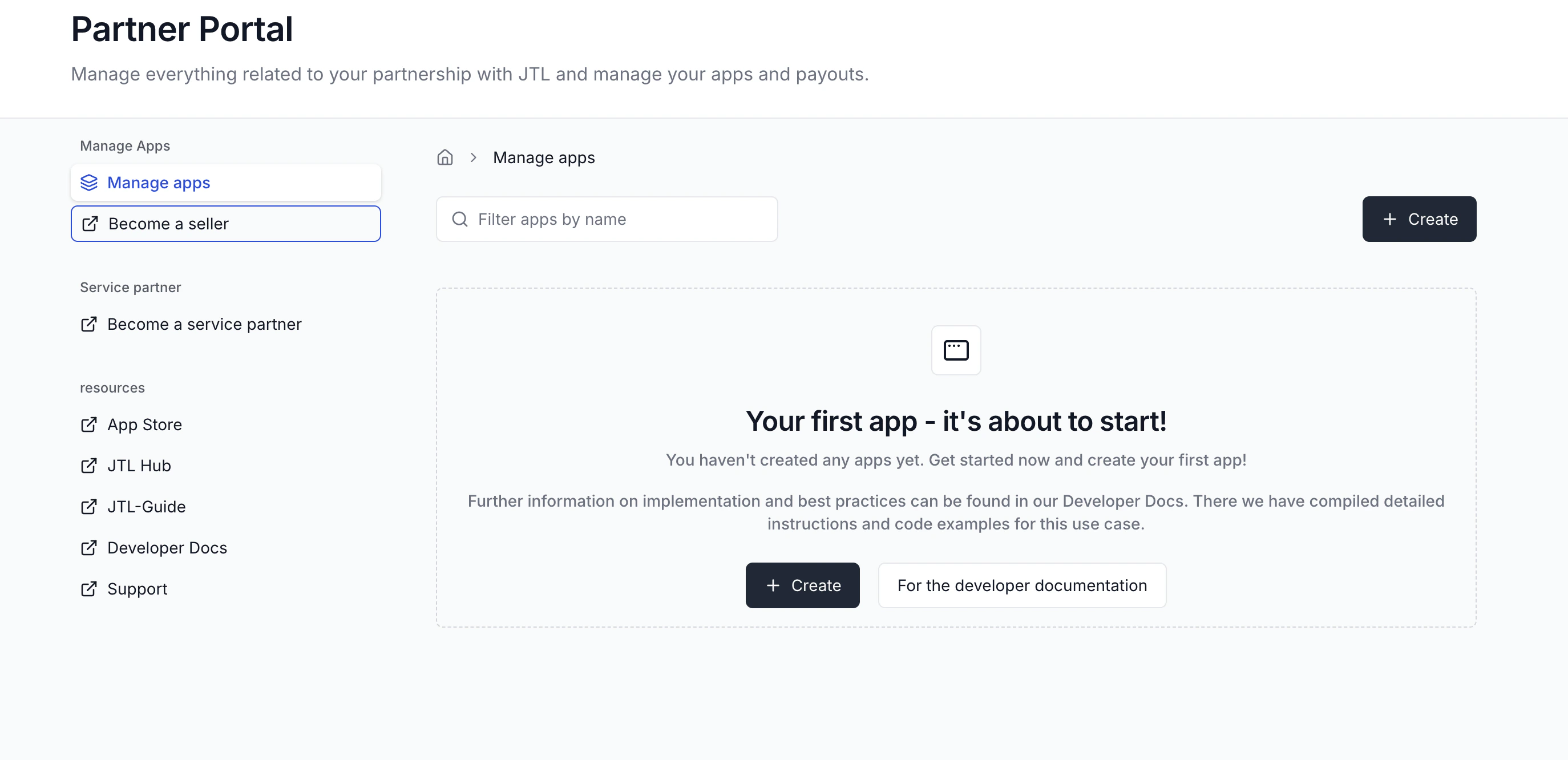 Partner Portal dashboard
