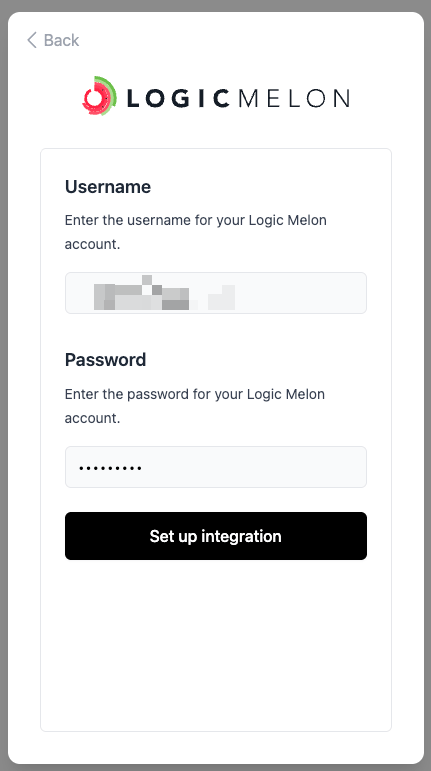 Enter the Multiposter API key, username, and password.