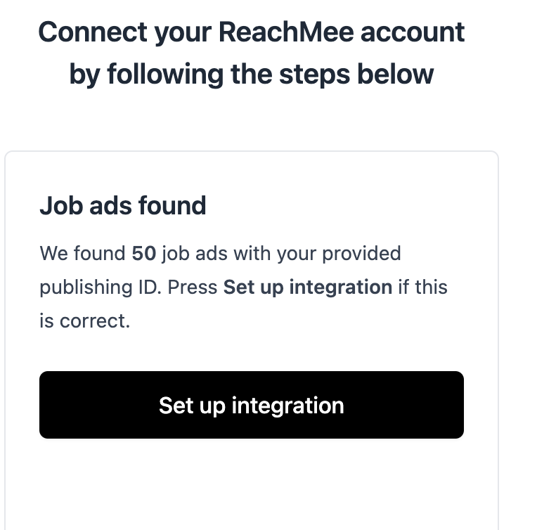 Review the job count before completing the connection.