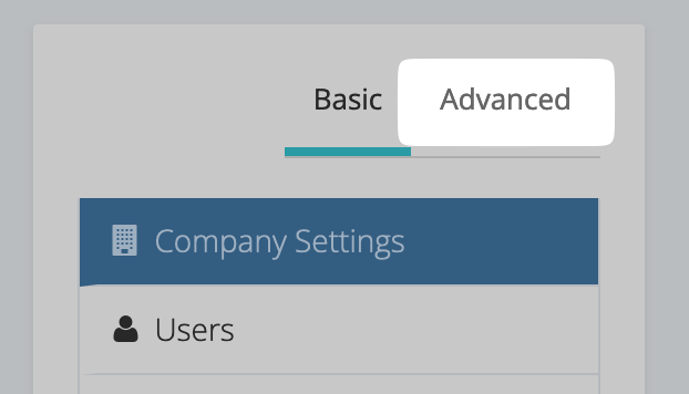 Open the Advanced settings tab.