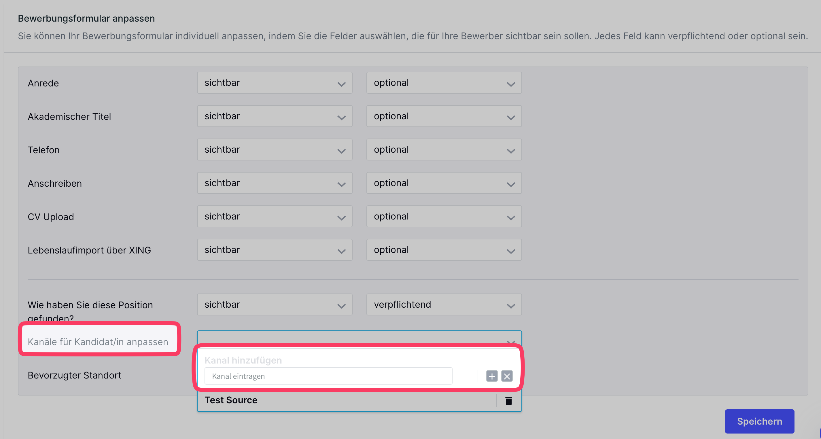 Open the candidate-channel selection.