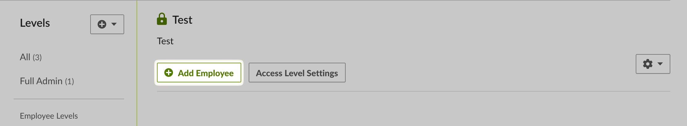 Adding an employee to the access level
