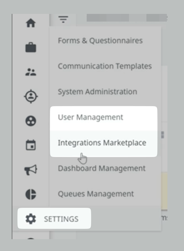 User Management and Integrations Marketplace pages in TalentLink settings