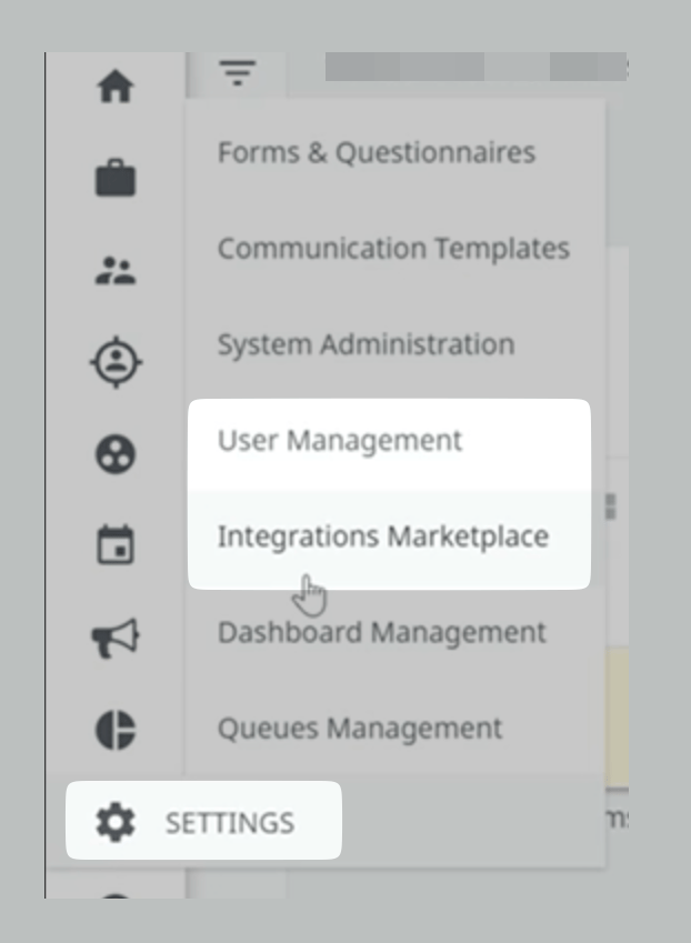 User Management and Integrations Marketplace pages in TalentLink settings