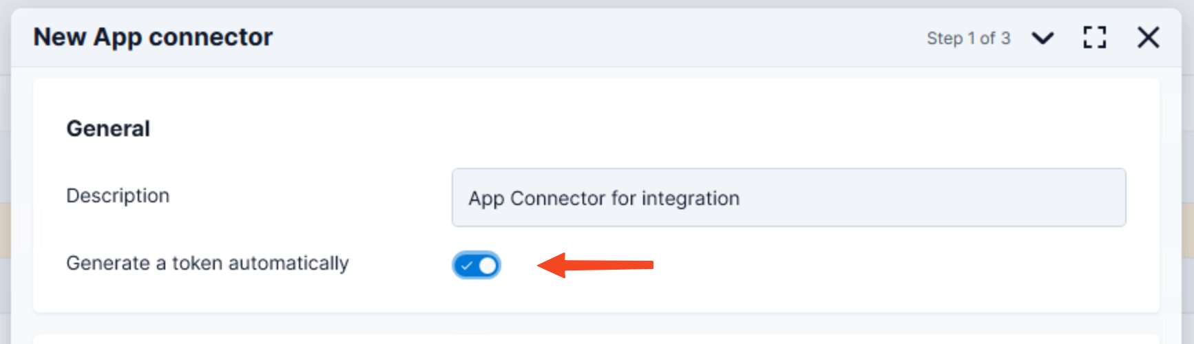 Enable automatic token generation for the app connector.