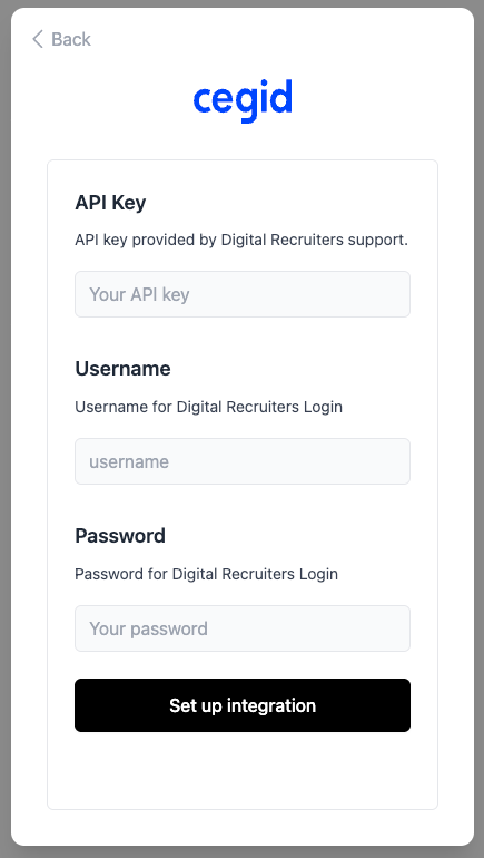 Additional credentials are needed for full candidate synchronization.