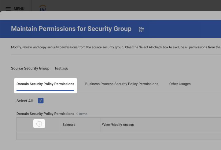 The Domain Security Policy Permissions tab