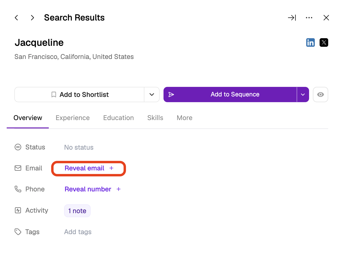 Reveal Email