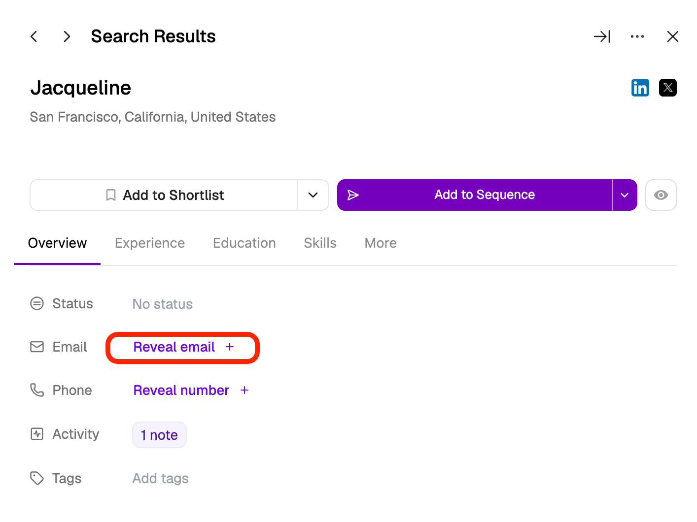 Reveal Email