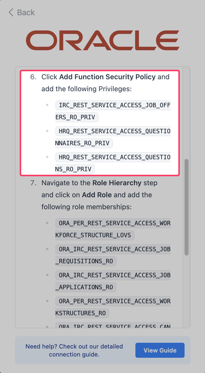 Add Function Security Policy button
