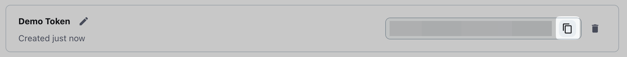 Personal API tokens page after clicking New token