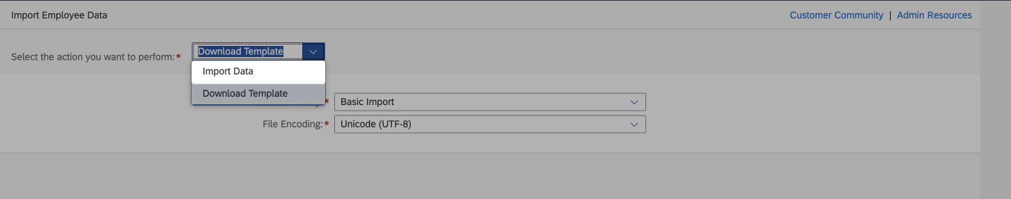 Switching back to Import Data