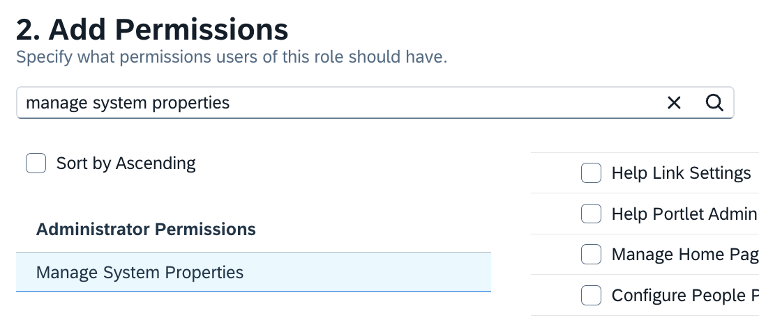 Permission category selected in the sidebar