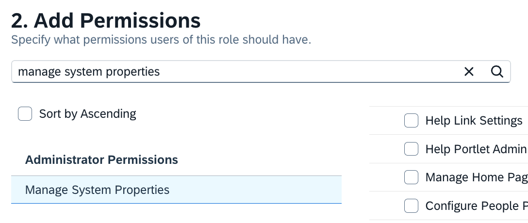 Permission category selected in the sidebar