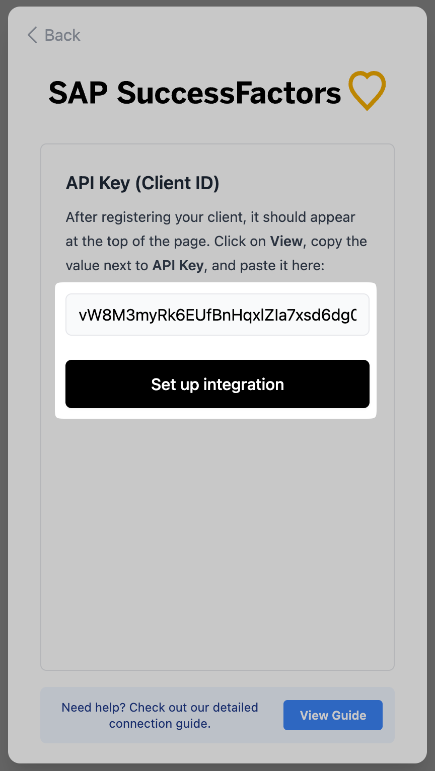 Completing the connection flow