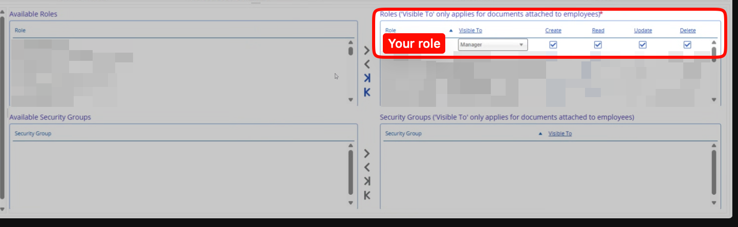 Adding the role to the Resume document type