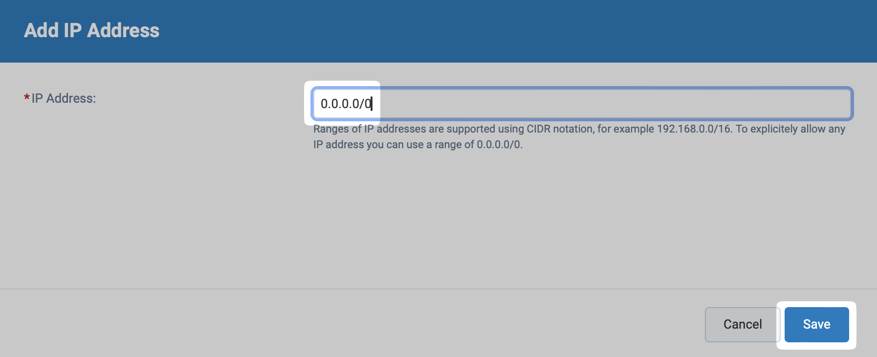 Entering the IPv4 range
