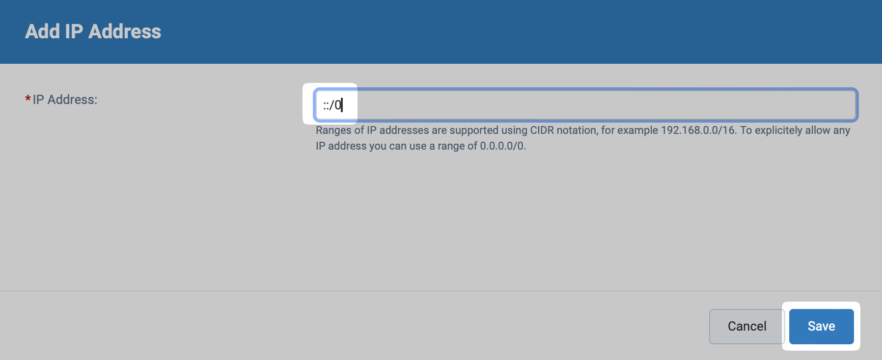 Entering the IPv6 range
