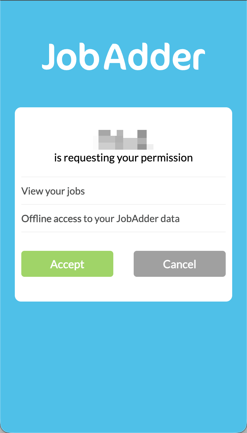 Reviewing and accepting the requested permissions