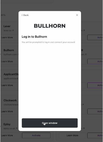 Log in via Merge