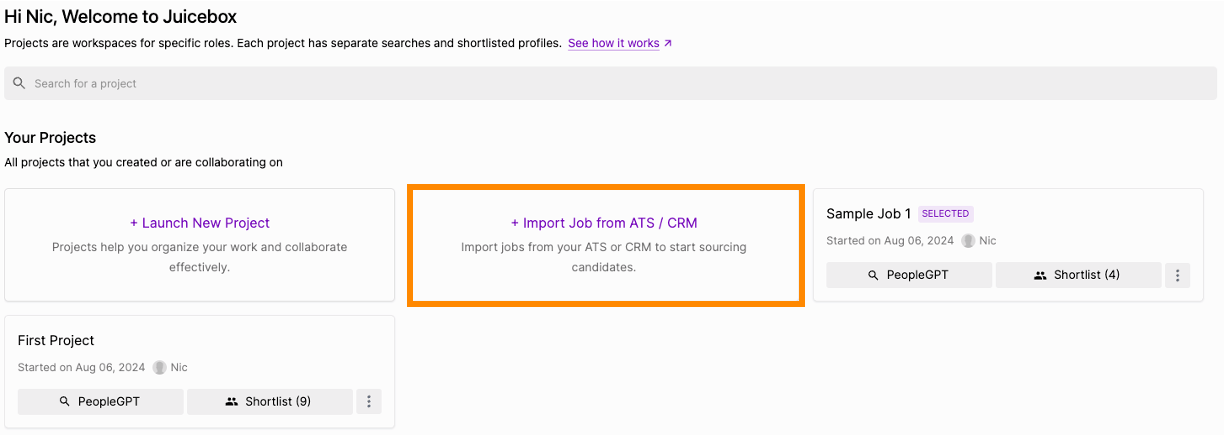 Import a job from Greenhouse