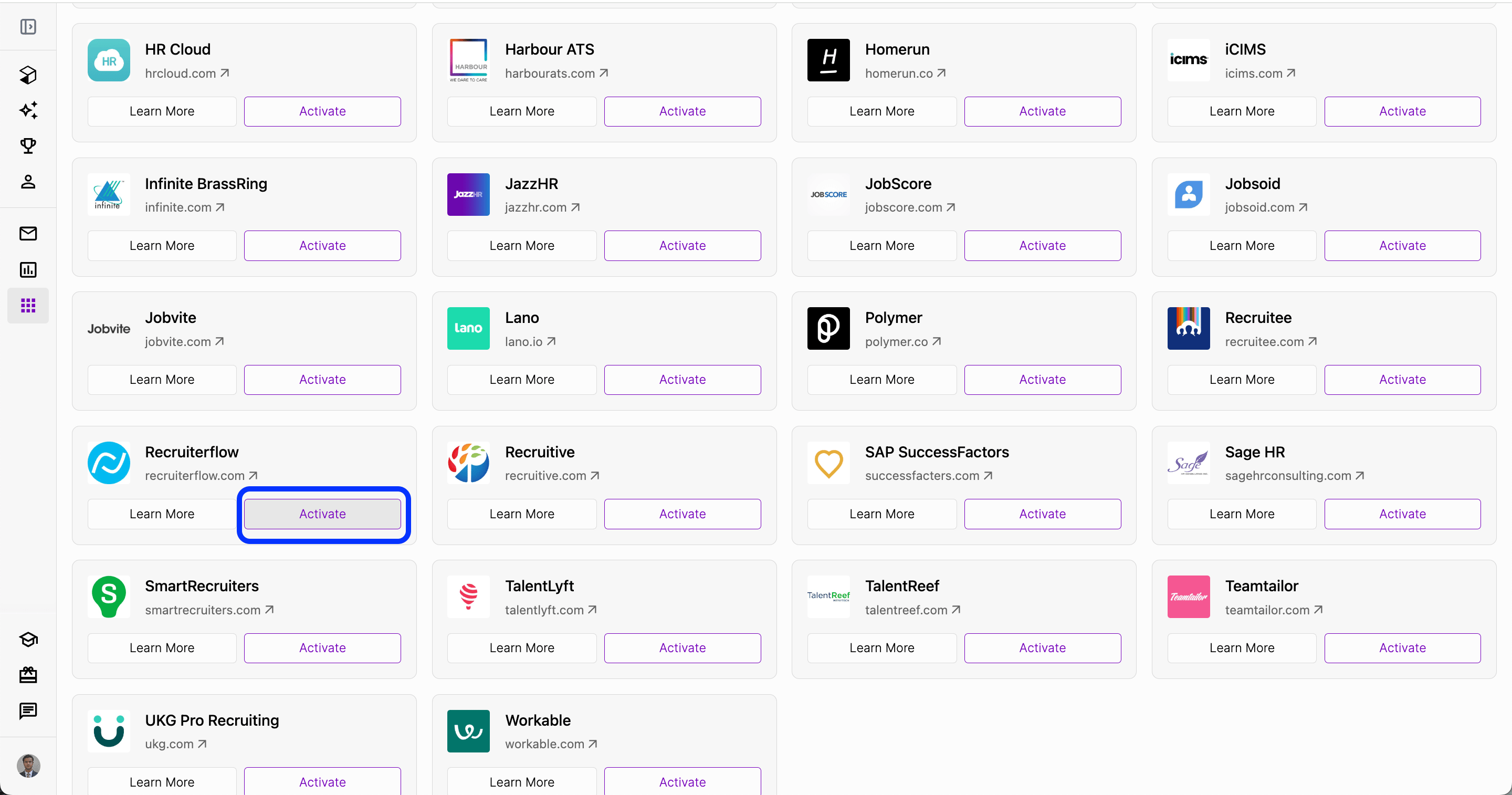 Activate Recruiterflow