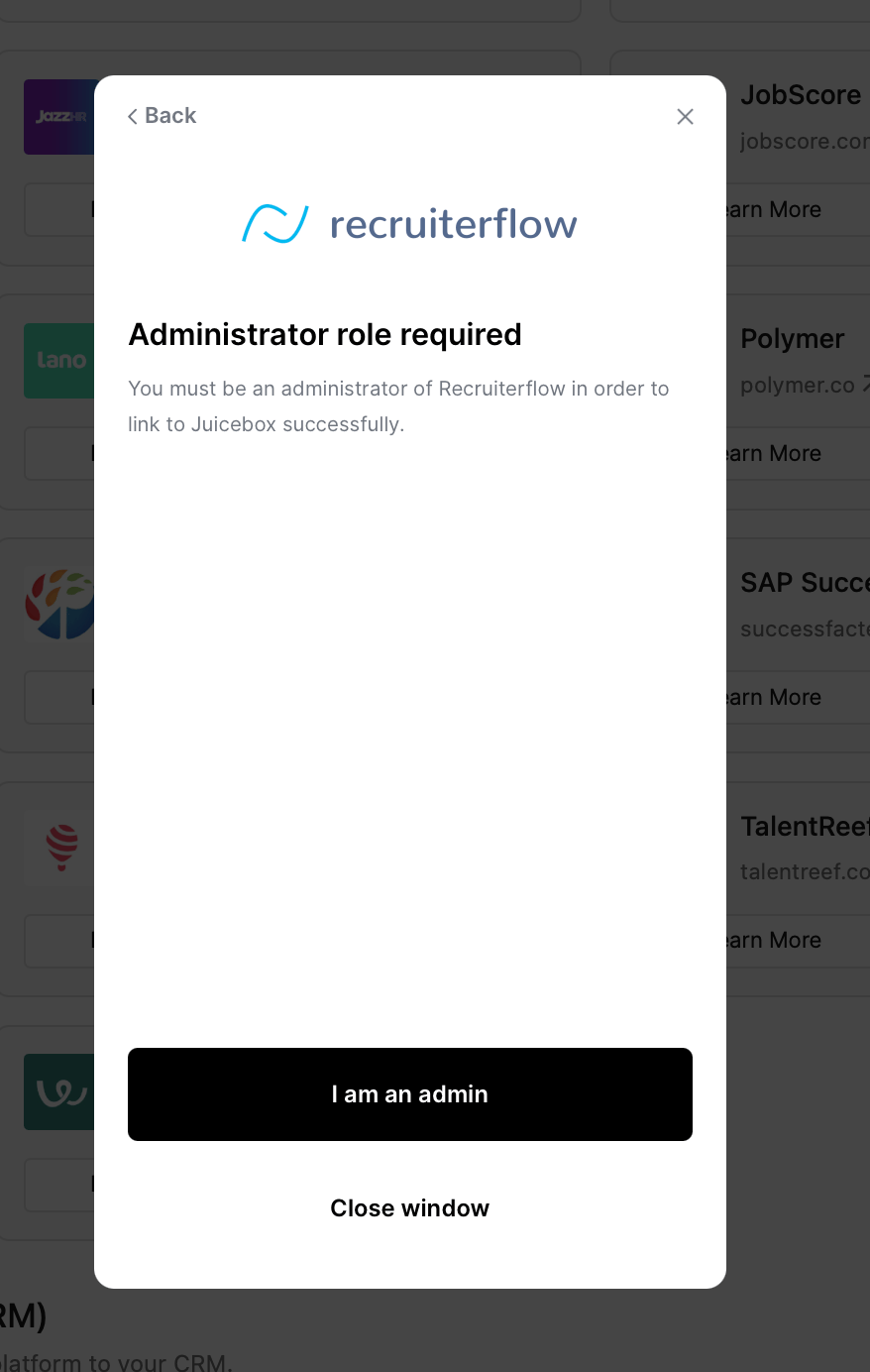Activation pop-up