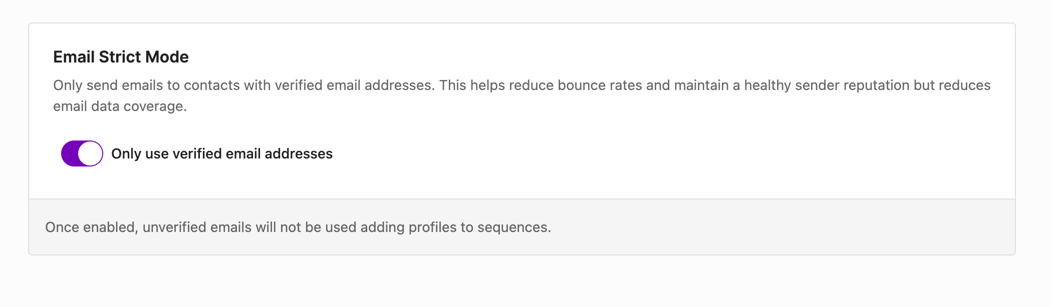 Strict mode setting
