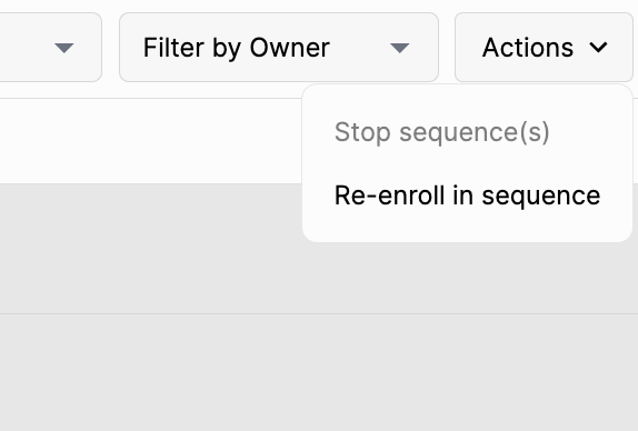 Re-enroll in sequence action