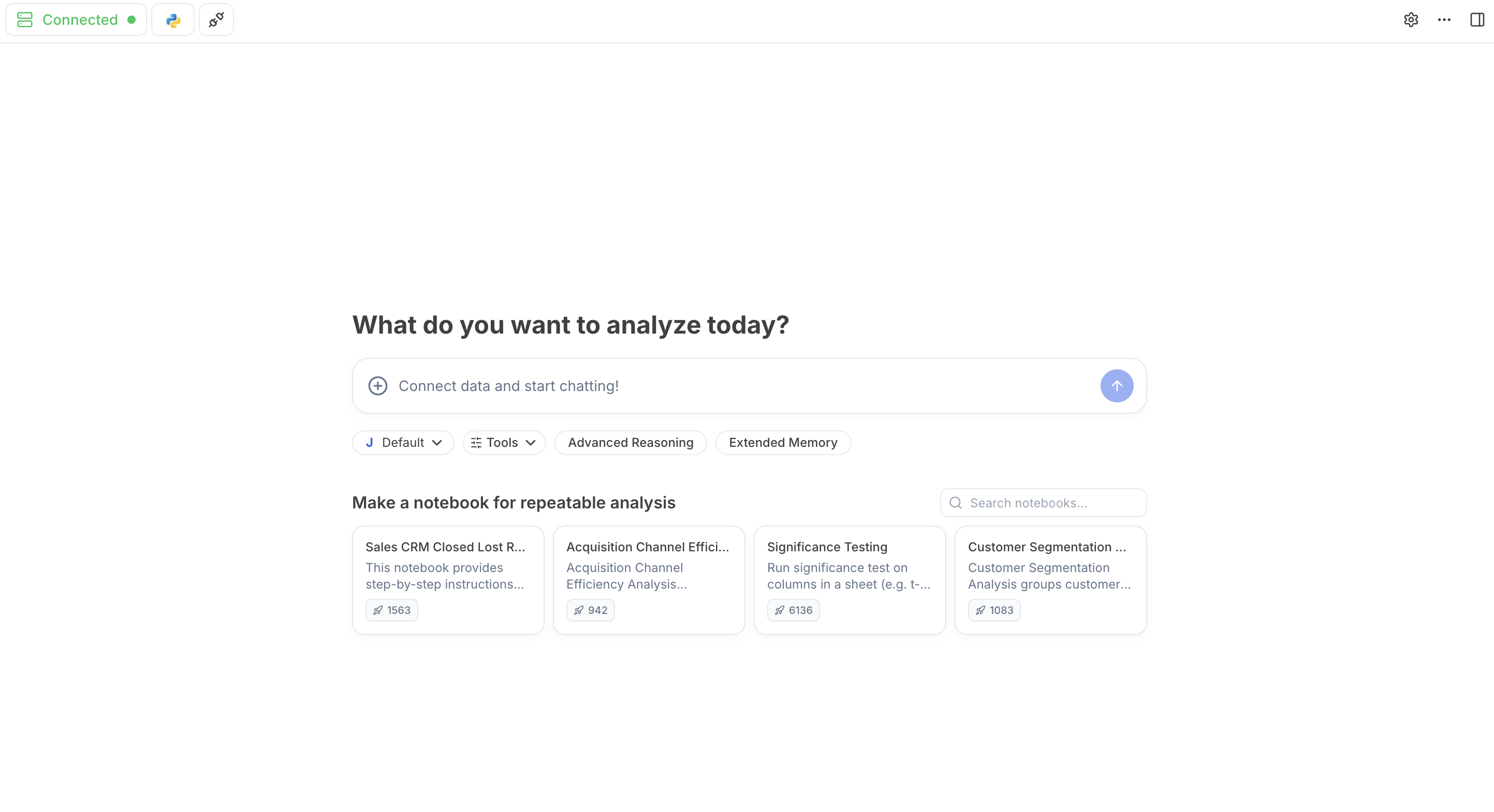 Julius chat interface overview