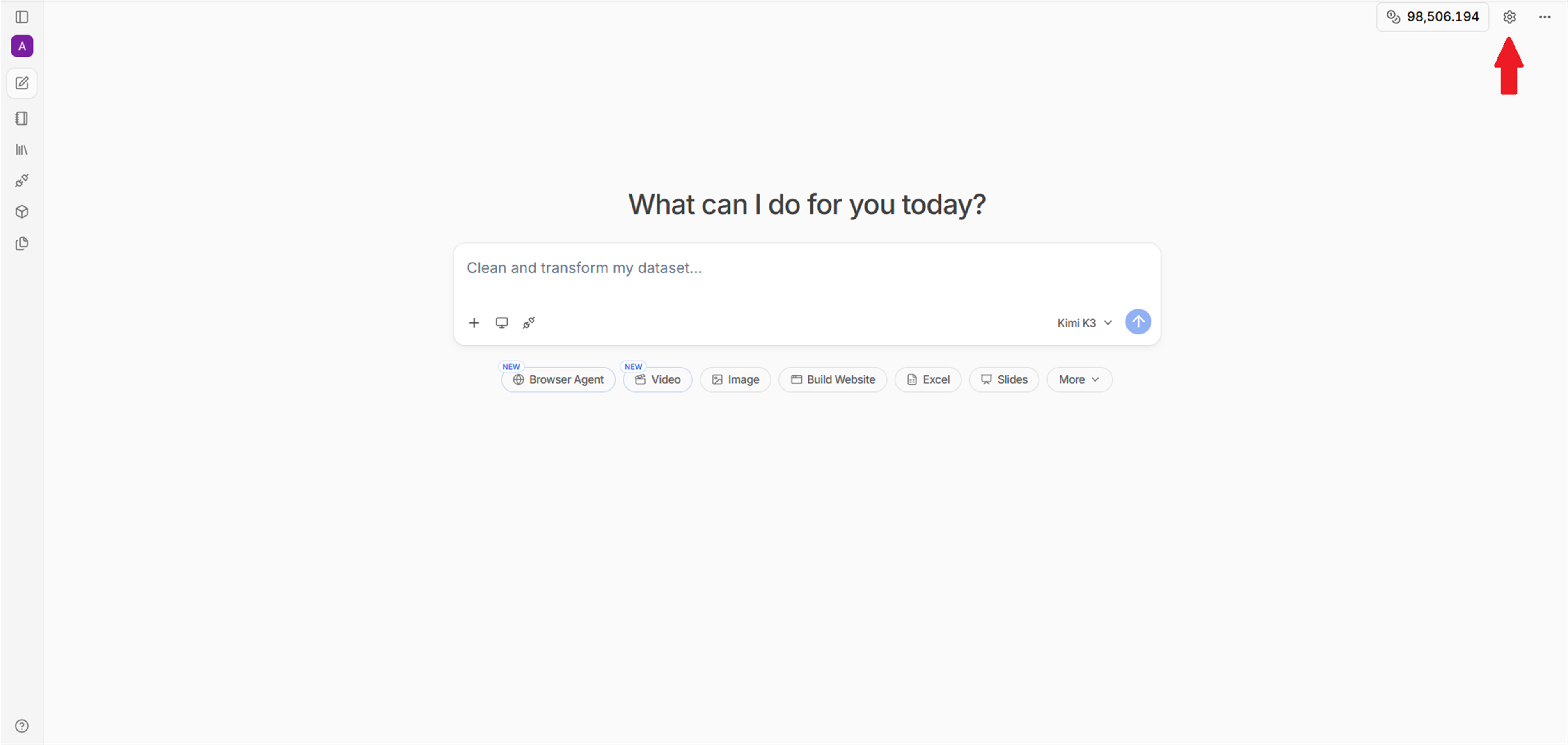 Interface de conversa do Julius AI para análise de dados em linguagem natural