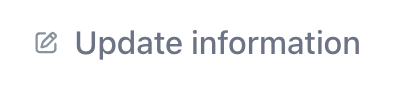 Billing information update form Billing information update form