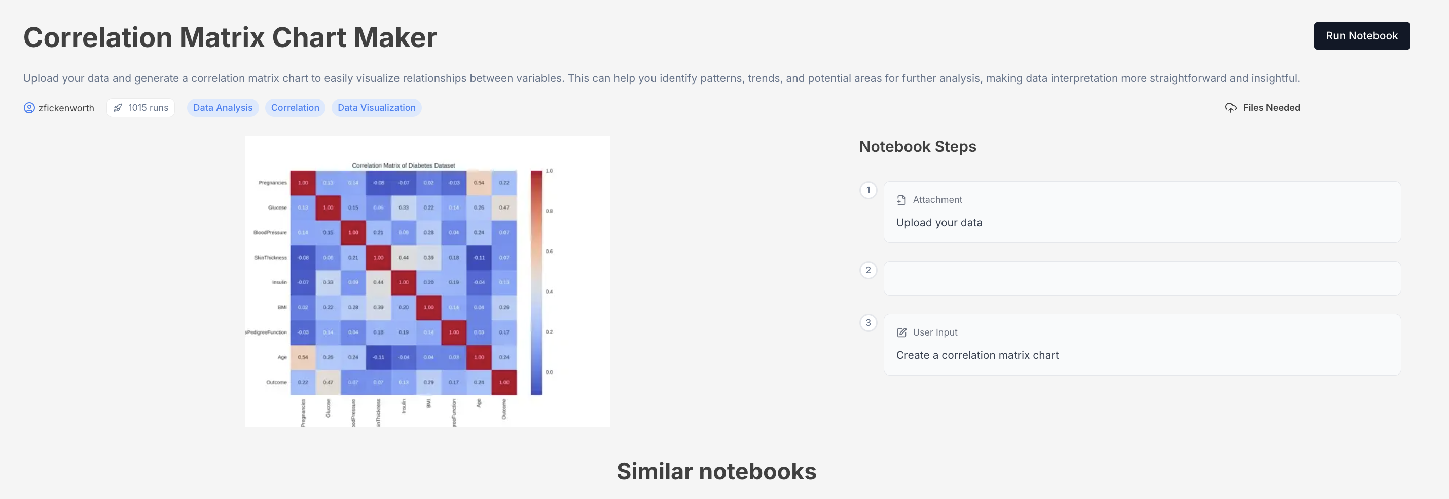 Run notebook button Run notebook button