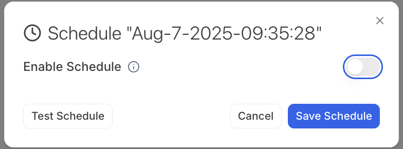 Notebook enable schedule toggle Notebook enable schedule toggle