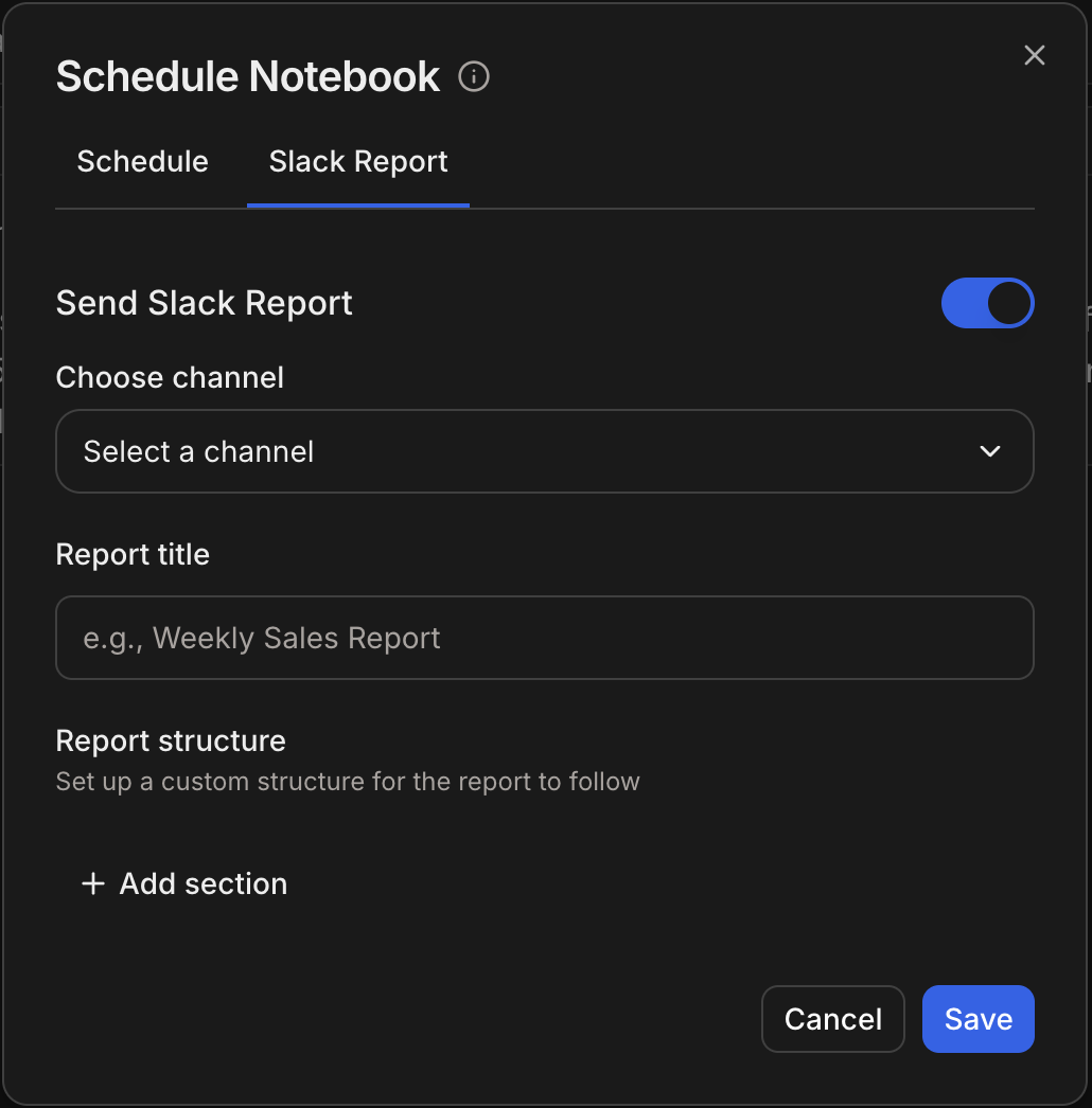 Step 2 - Slack Report Form