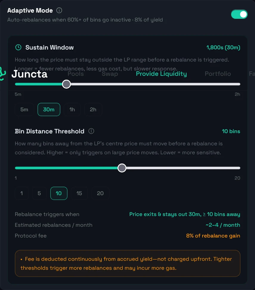 Enable adaptive mode flow