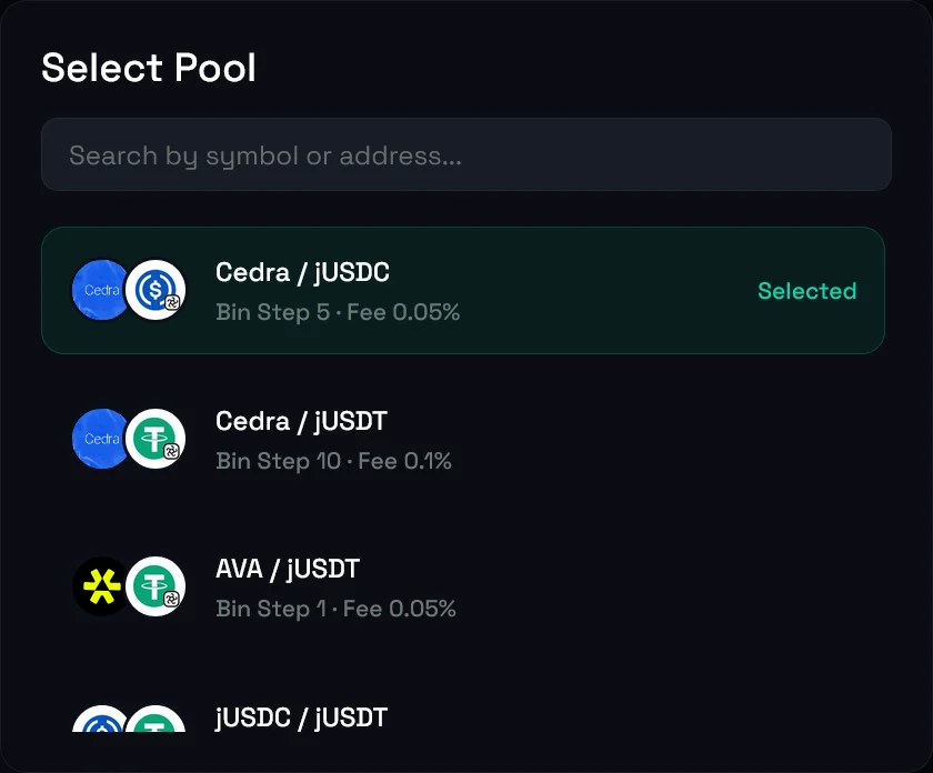 Search pool flow