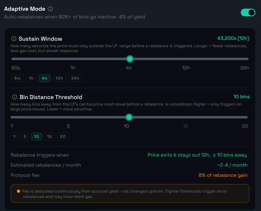 Enable adaptive mode flow
