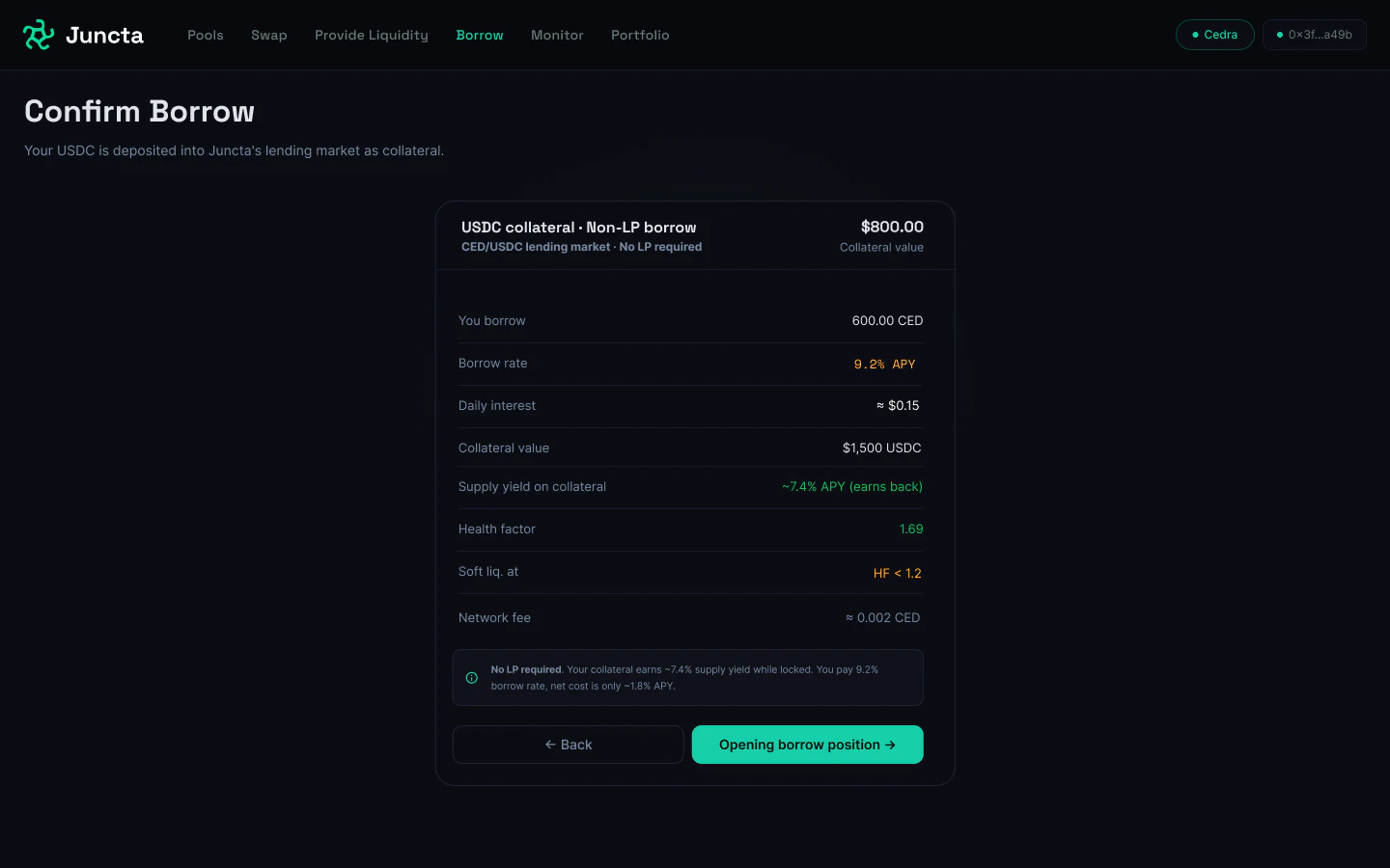 Deposit collateral flow