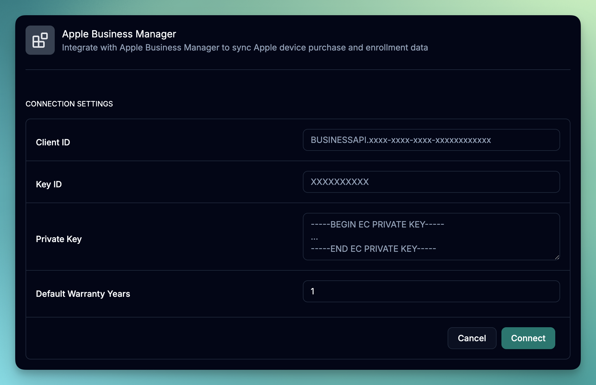 Apple Business Manager Integration