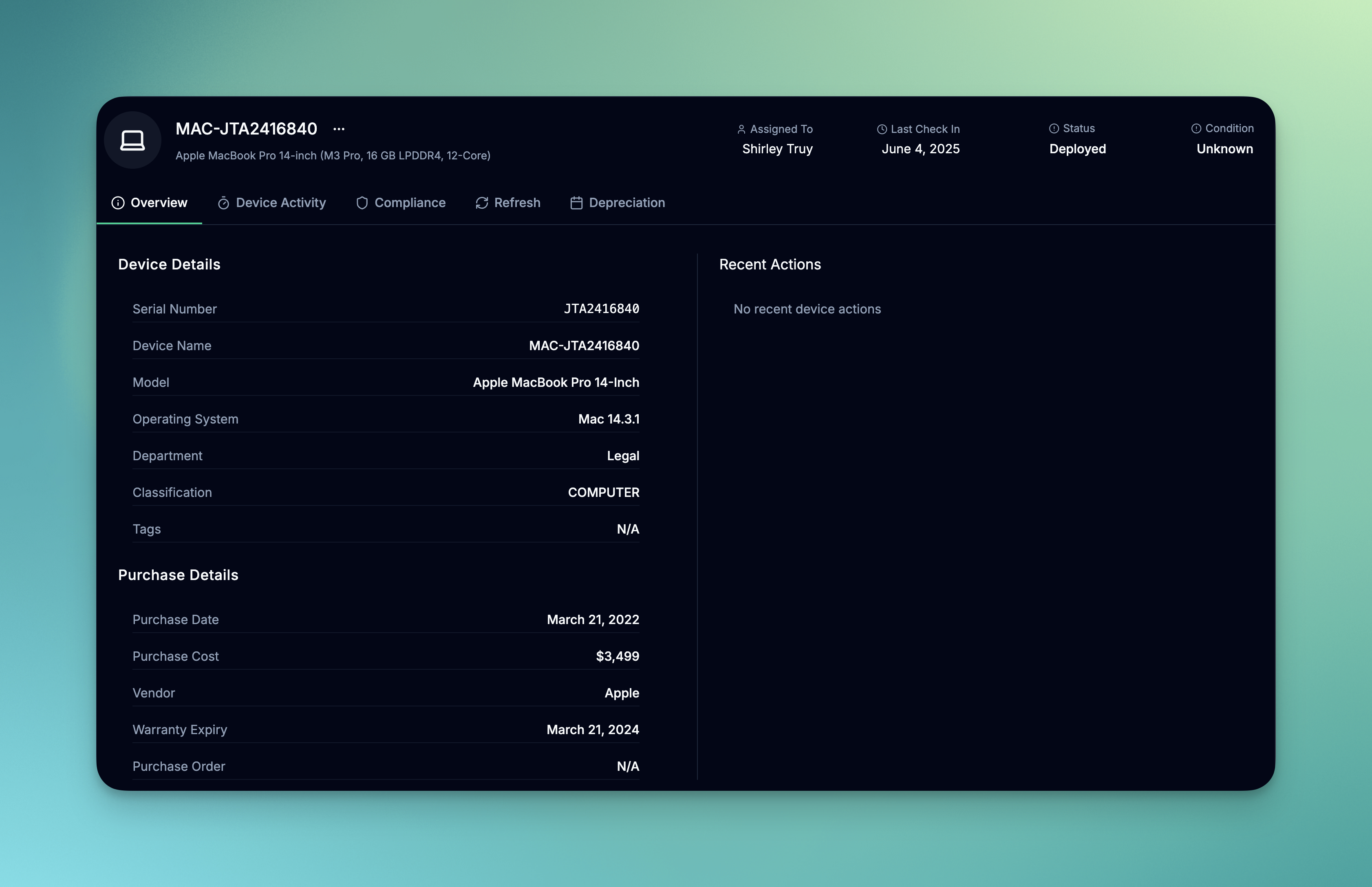 Device Details