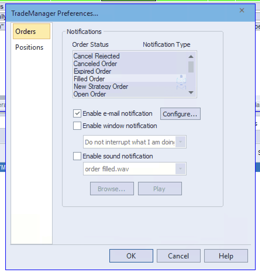 TradeStation Email Configuration