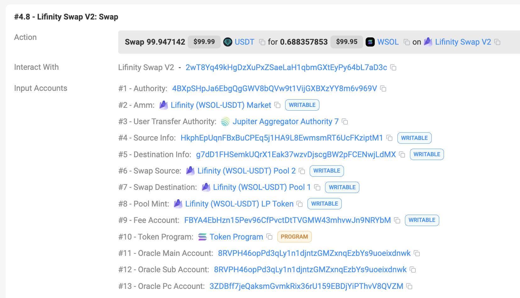 Max Accounts Lifinity V2 Example