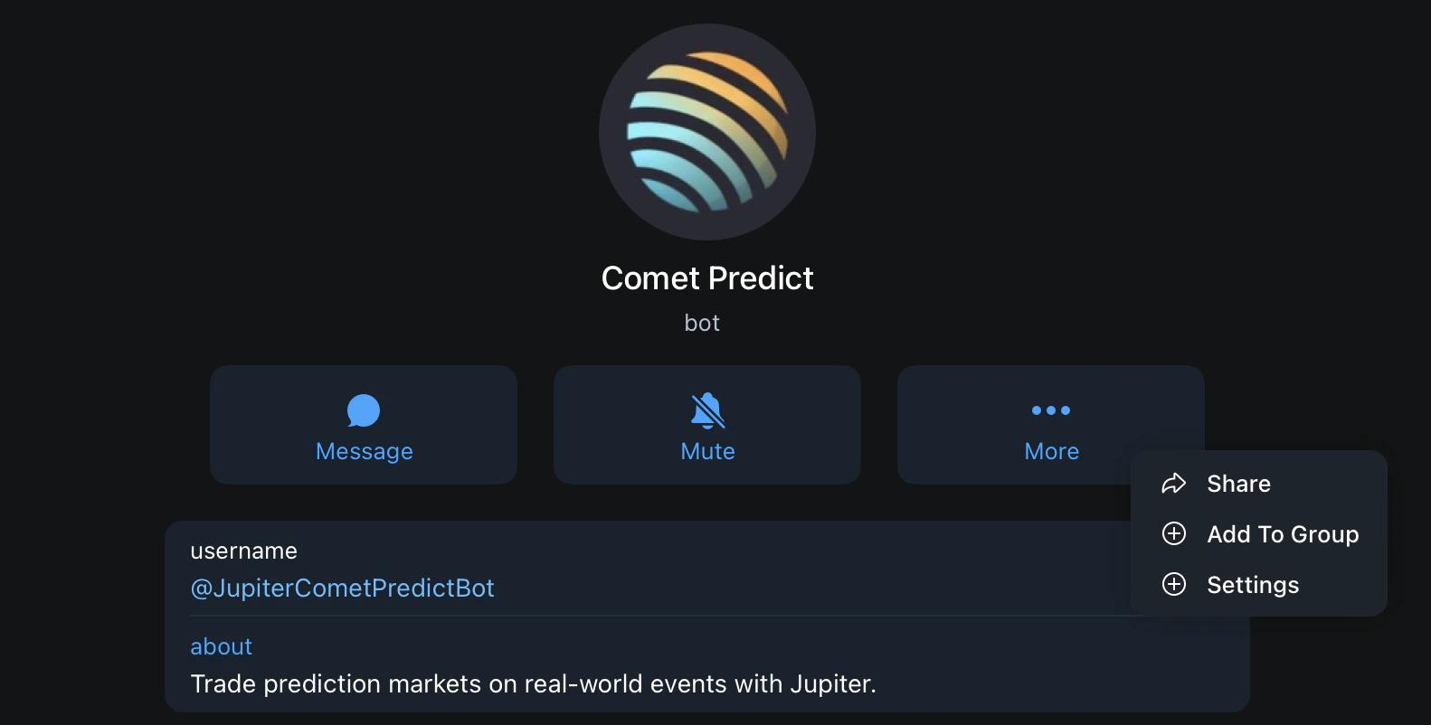 Add bot to group configuration