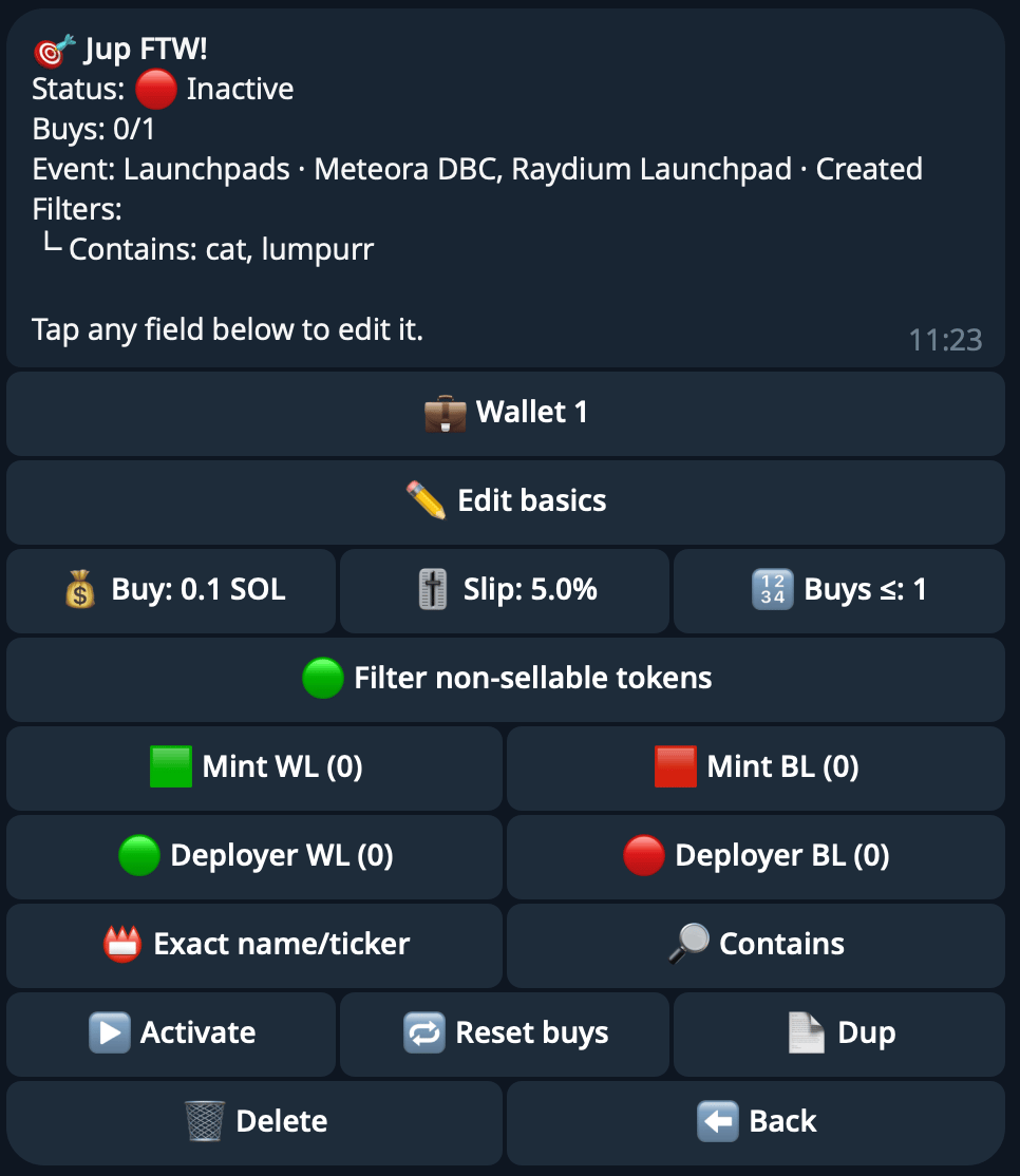 Sniper config