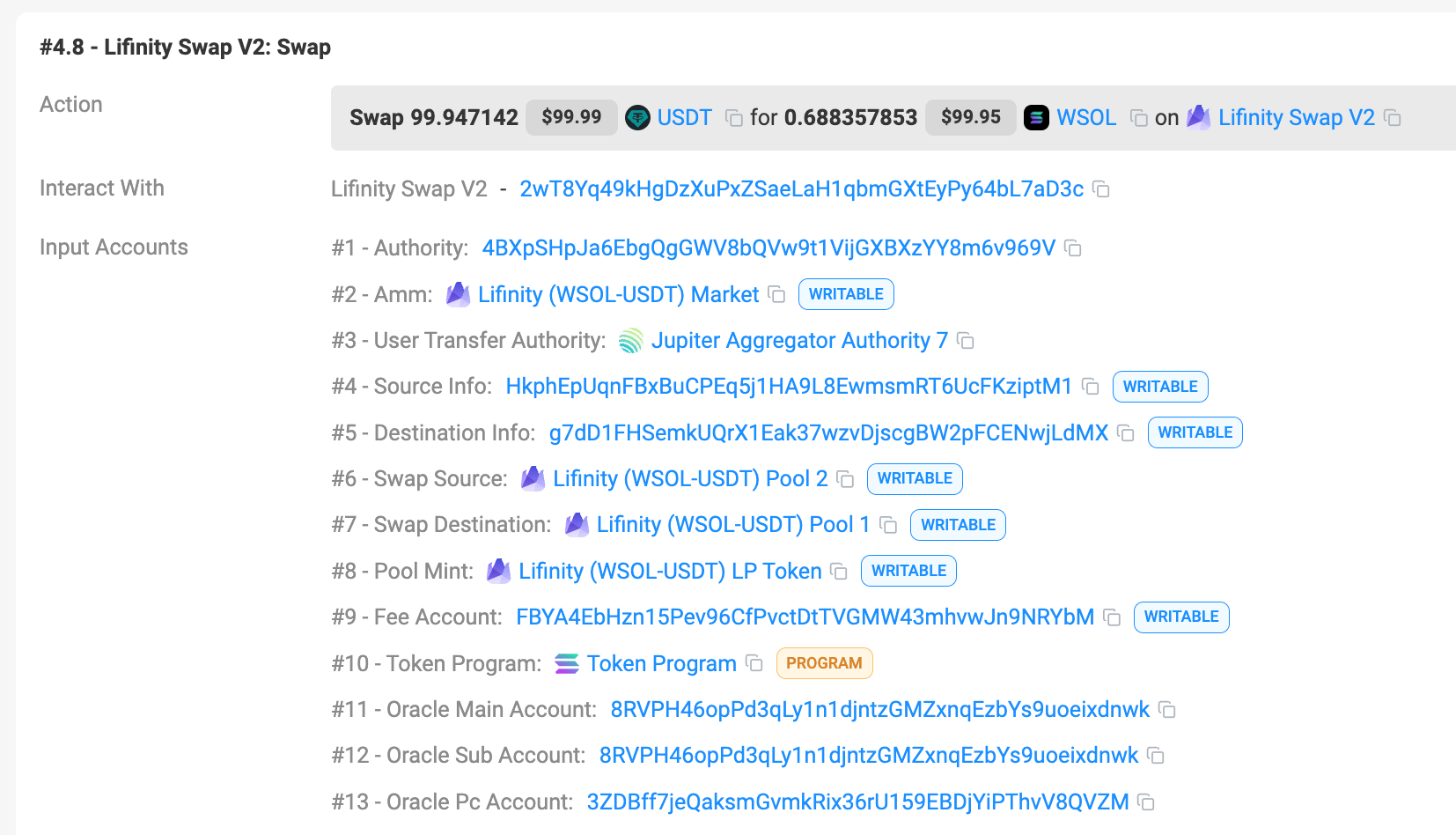 Max Accounts Lifinity V2 Example