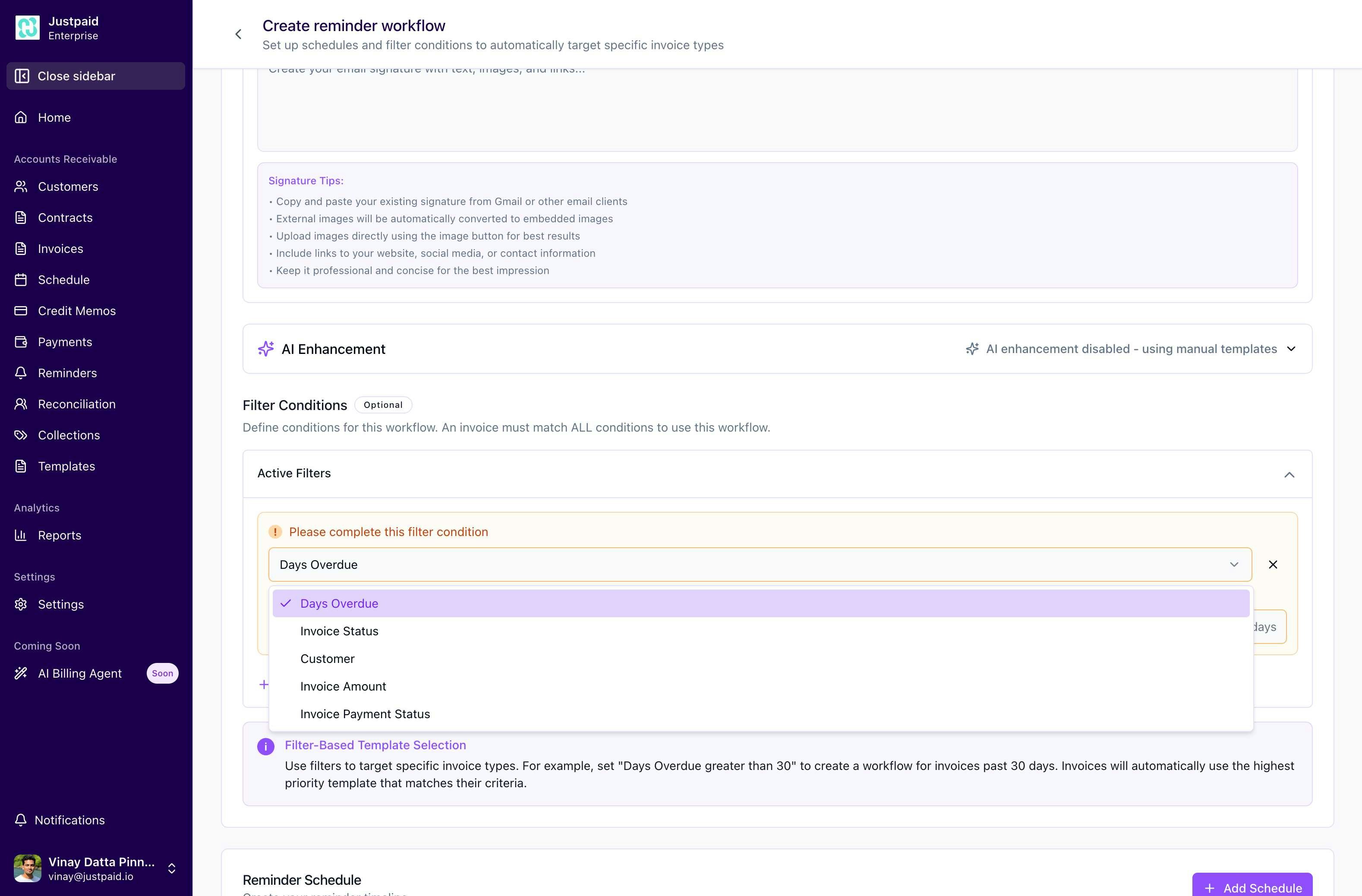 Filter Field Options